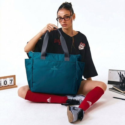 The Mariner Tote Bagmire All-Weather Waterproof Bag with XL Side Pockets for Bottle & Umbrella