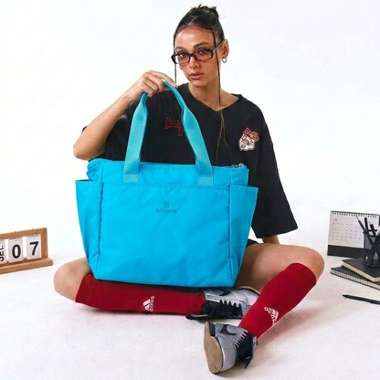 Bagmire Lightweight Waterproof Tote Bag | Durable, Foldable & Travel-Ready Carry-All with Dual Side Bottle Pockets