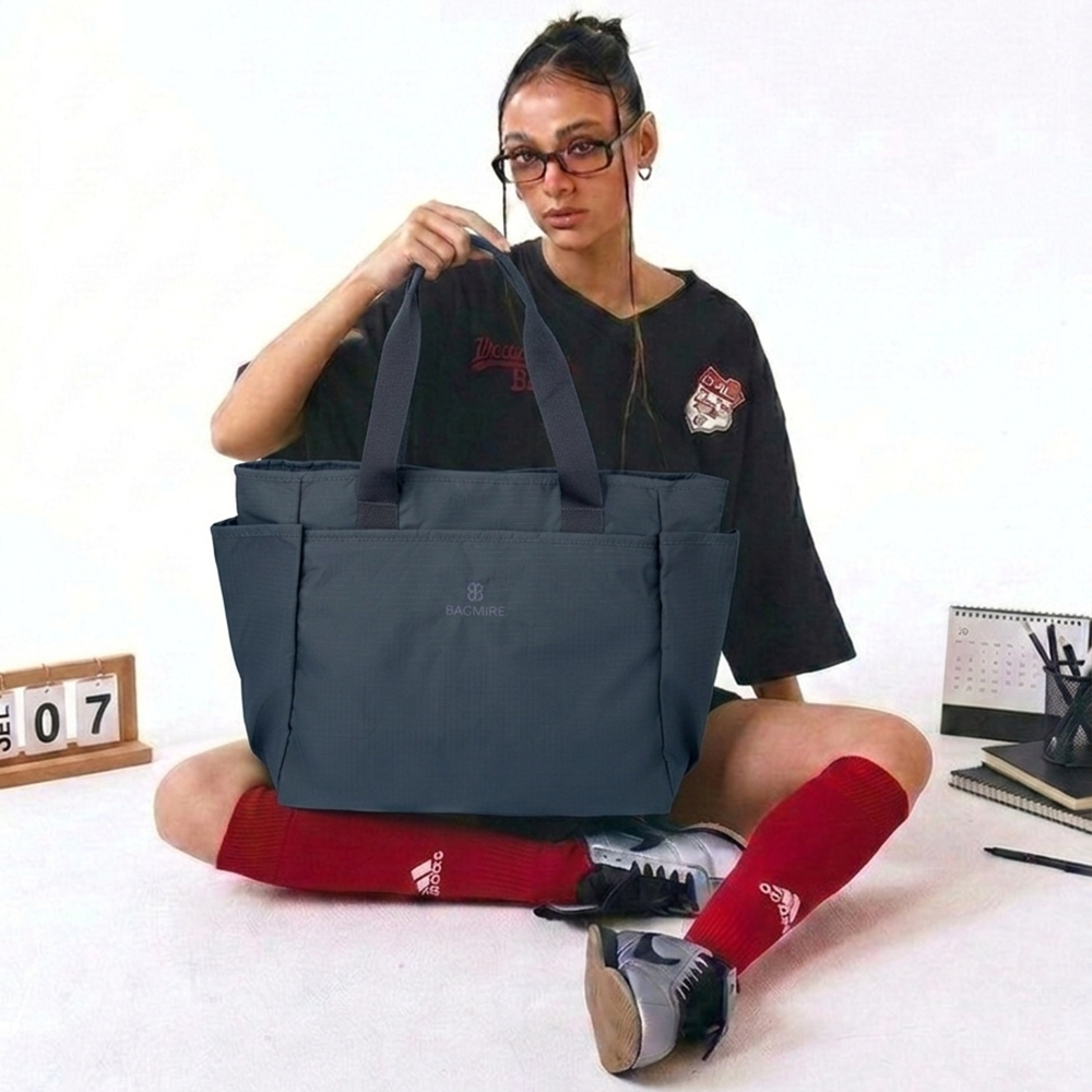 Bagmire Waterproof Tote Bag - Lightweight, Durable Shopping & Commuter Bag with Bottle/Umbrella Pocket