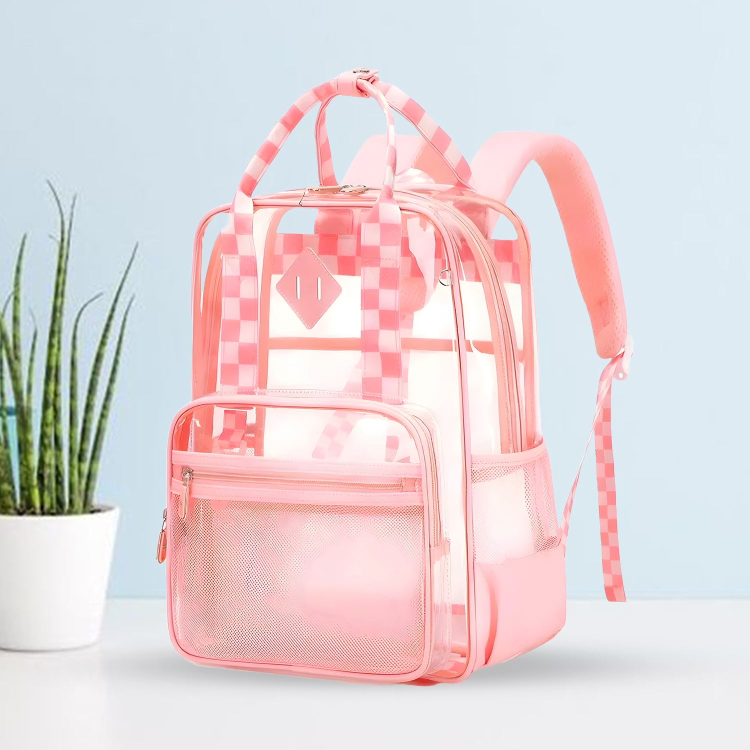 Vibrant Orange Transparent Kids Backpack - Bagmire