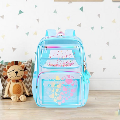 Transparent Backpack Royal Blue