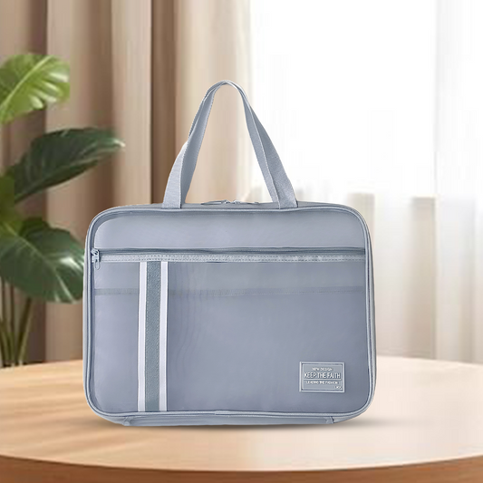 The carry all Transparent Document Organiser Bag Grey - Bagmire