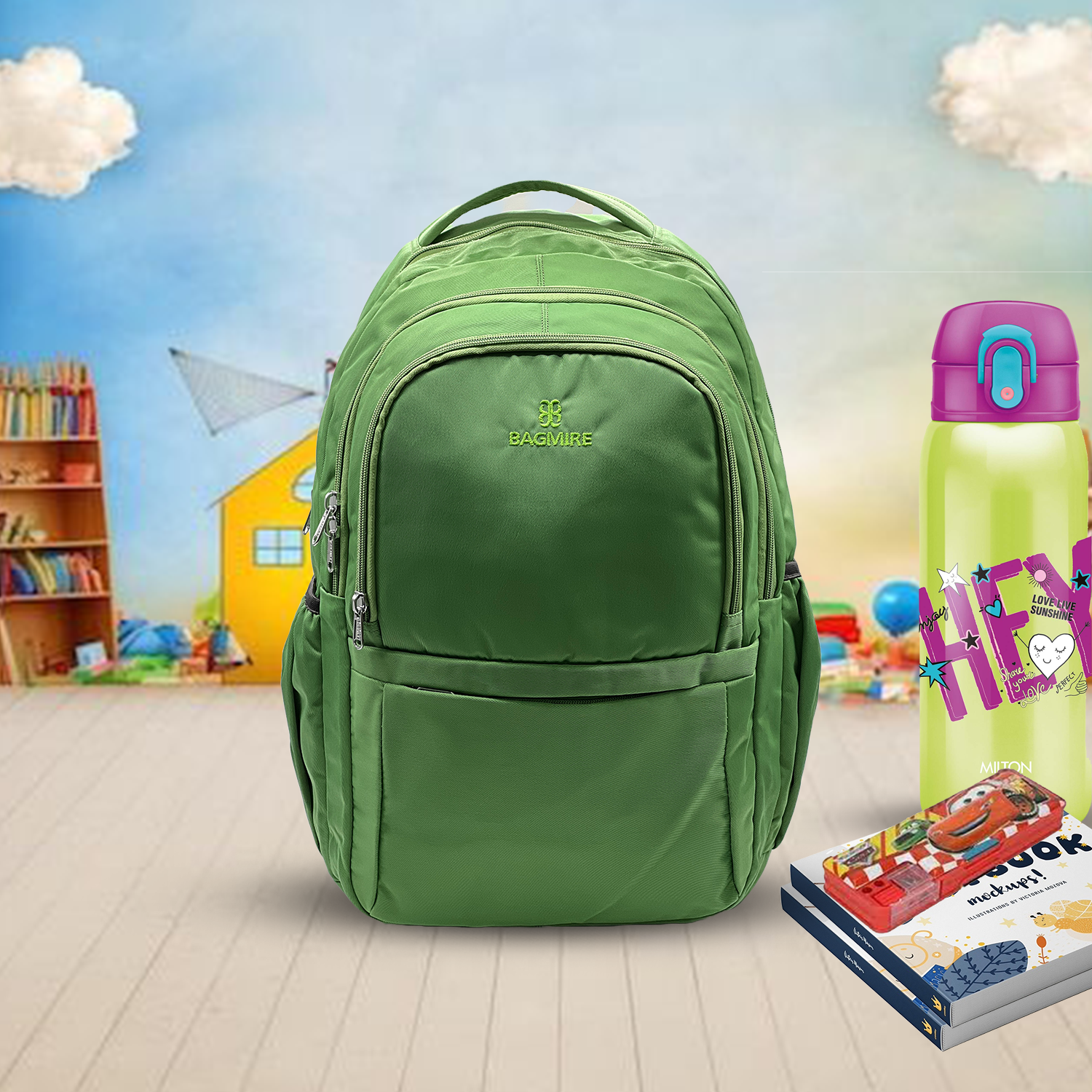BM-1134 Backpack Green - Bagmire