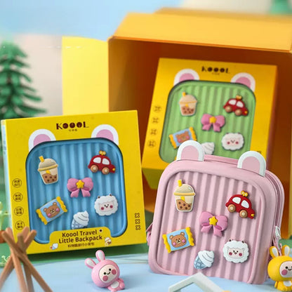 Premium EVA Kids Backpack with DIY Charms – Waterproof, Hard-Shell Mini Travel Bag for Toddlers