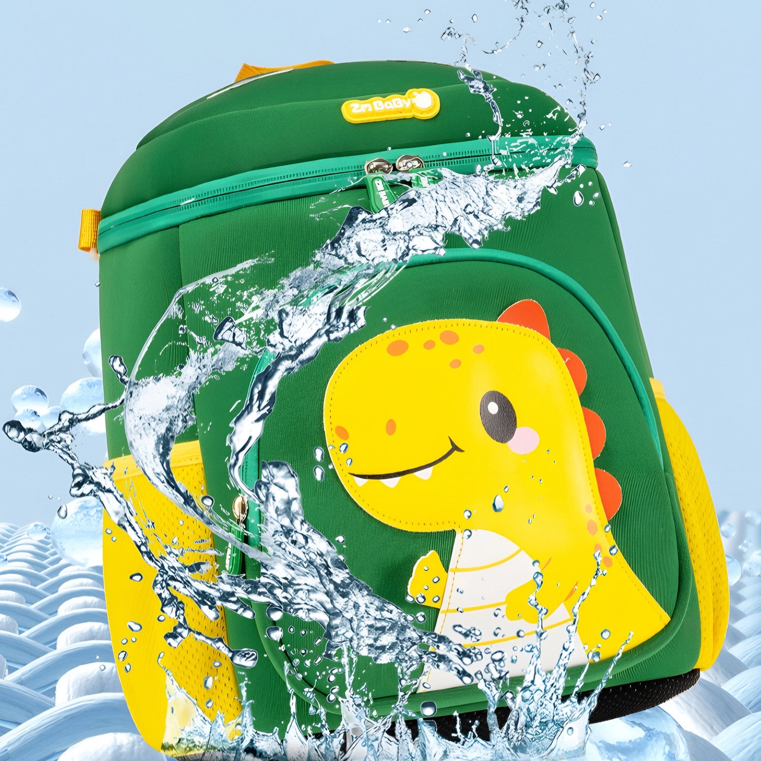 Vibrant Green Dinosaur Kids Backpack - Bagmire