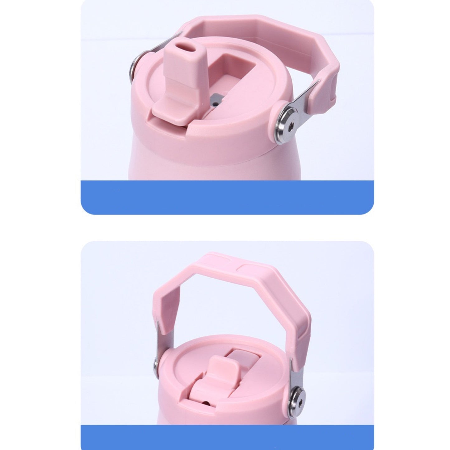 Large Capacity Insulated Water Bottle with Handle - Stainless Steel, Leakproof, Wide Mouth Flip Cap for Gym, Sport & Outdoor