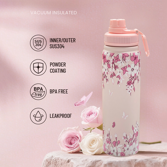 Flower Insulated Steel Bottle