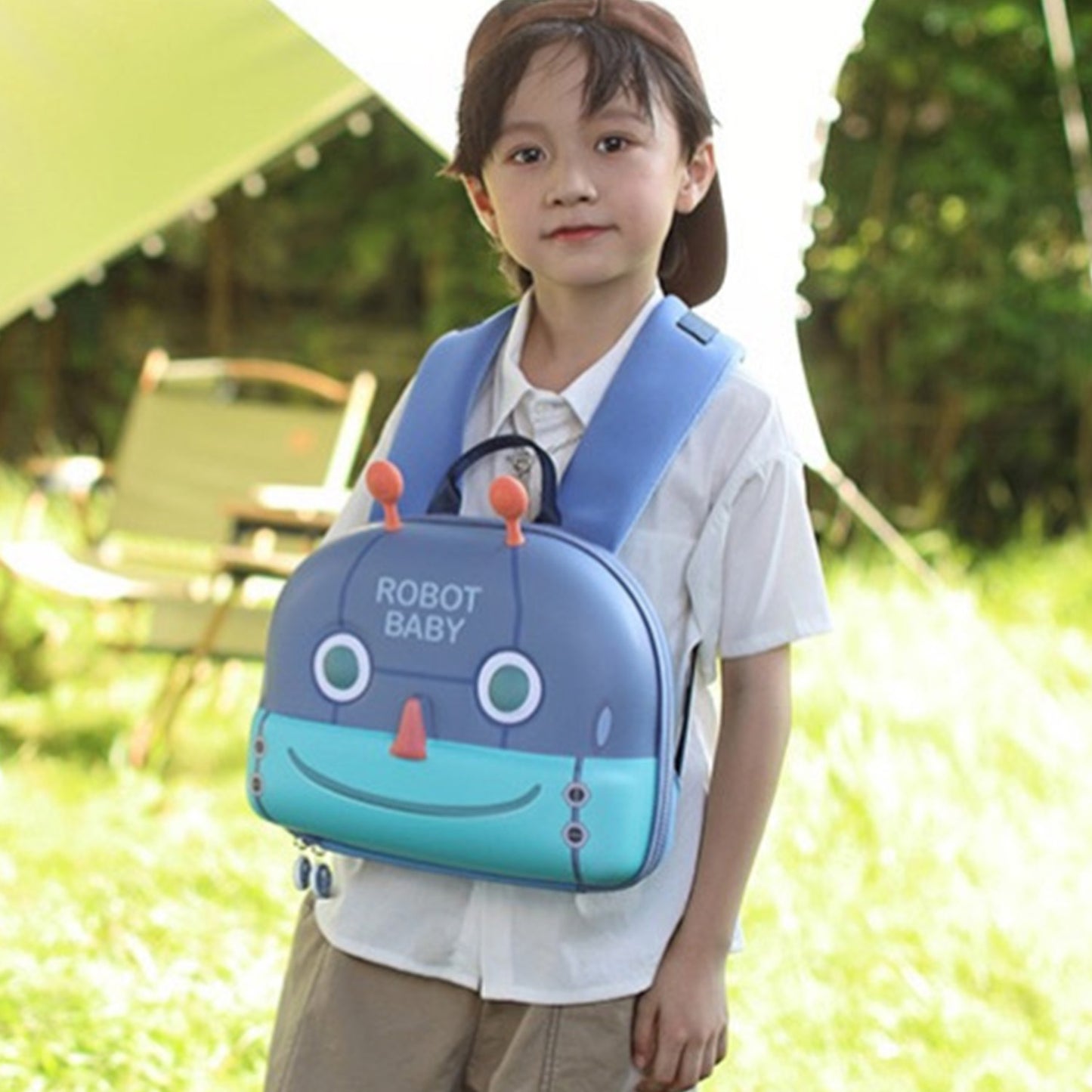 3D Robot Hard Shell Backpack for Toddlers (2-5 Yrs) – Waterproof, Lightweight & Ergonomic Kindergarten School Bag