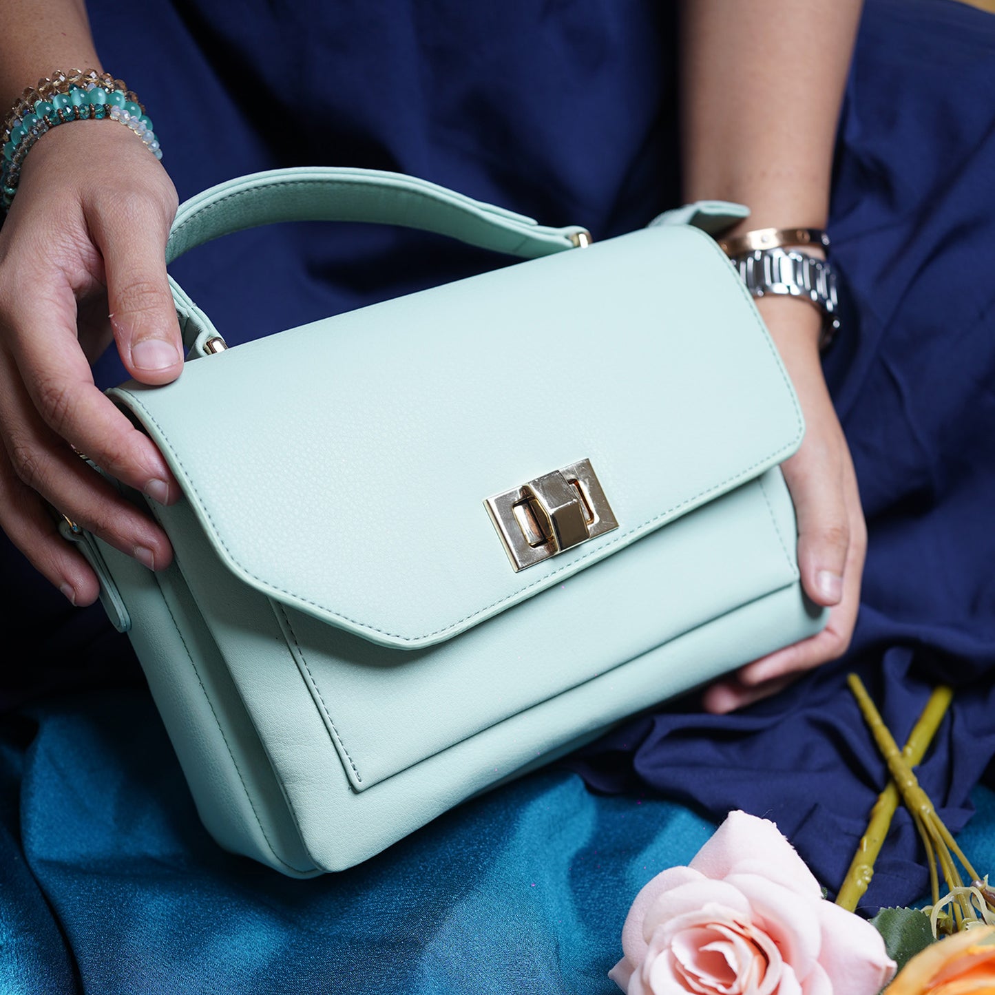Bagmire |Women's Sling Bag With Adjustable Crossbody Strap-sky blue