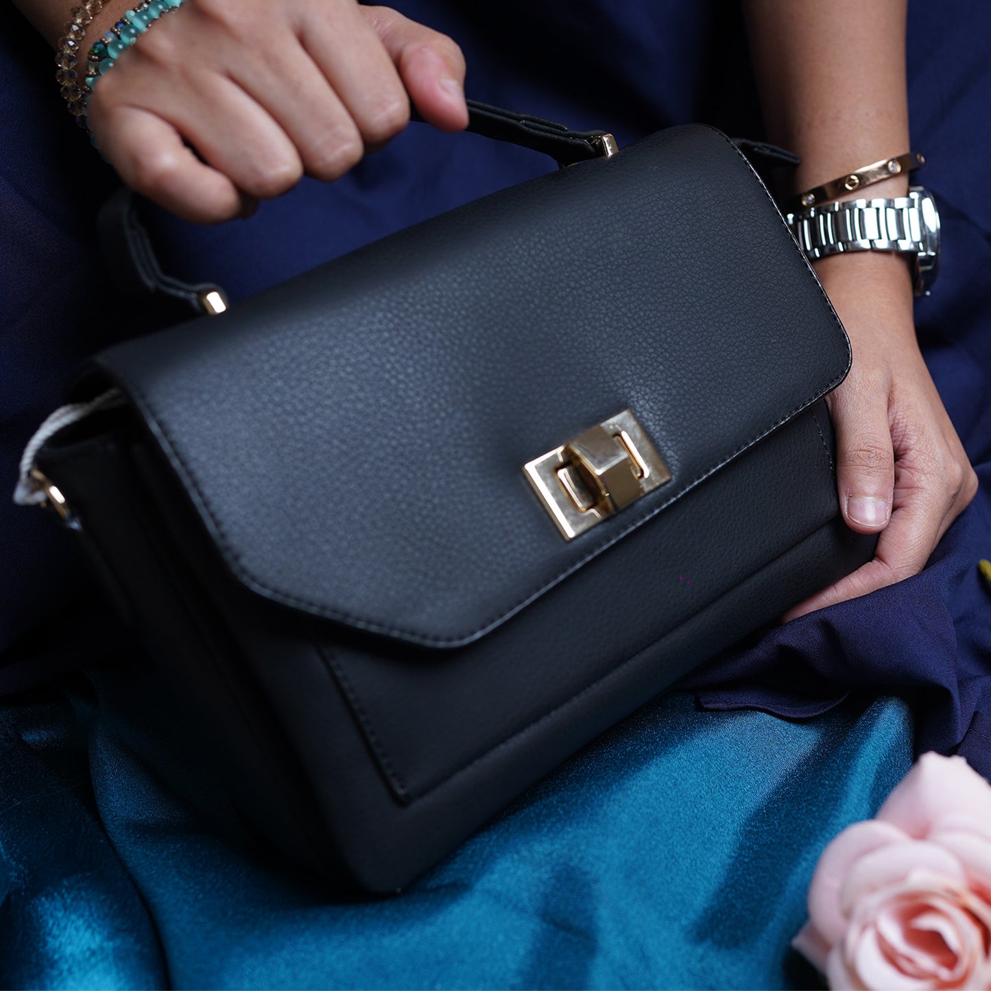 Bagmire |Women's Sling Bag With Adjustable Crossbody Strap-Black