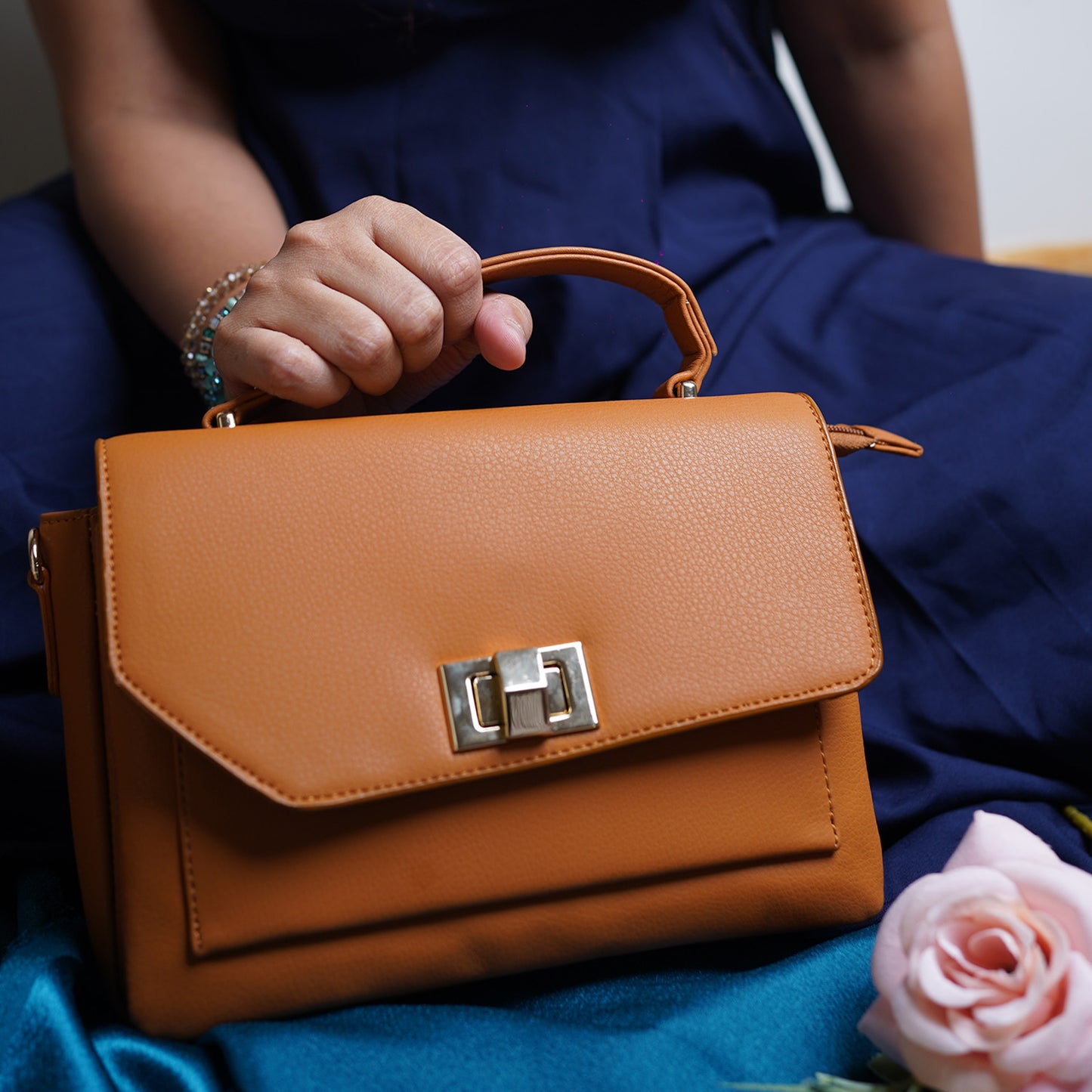 Bagmire |Women's Sling Bag With Adjustable Crossbody Strap-Brown