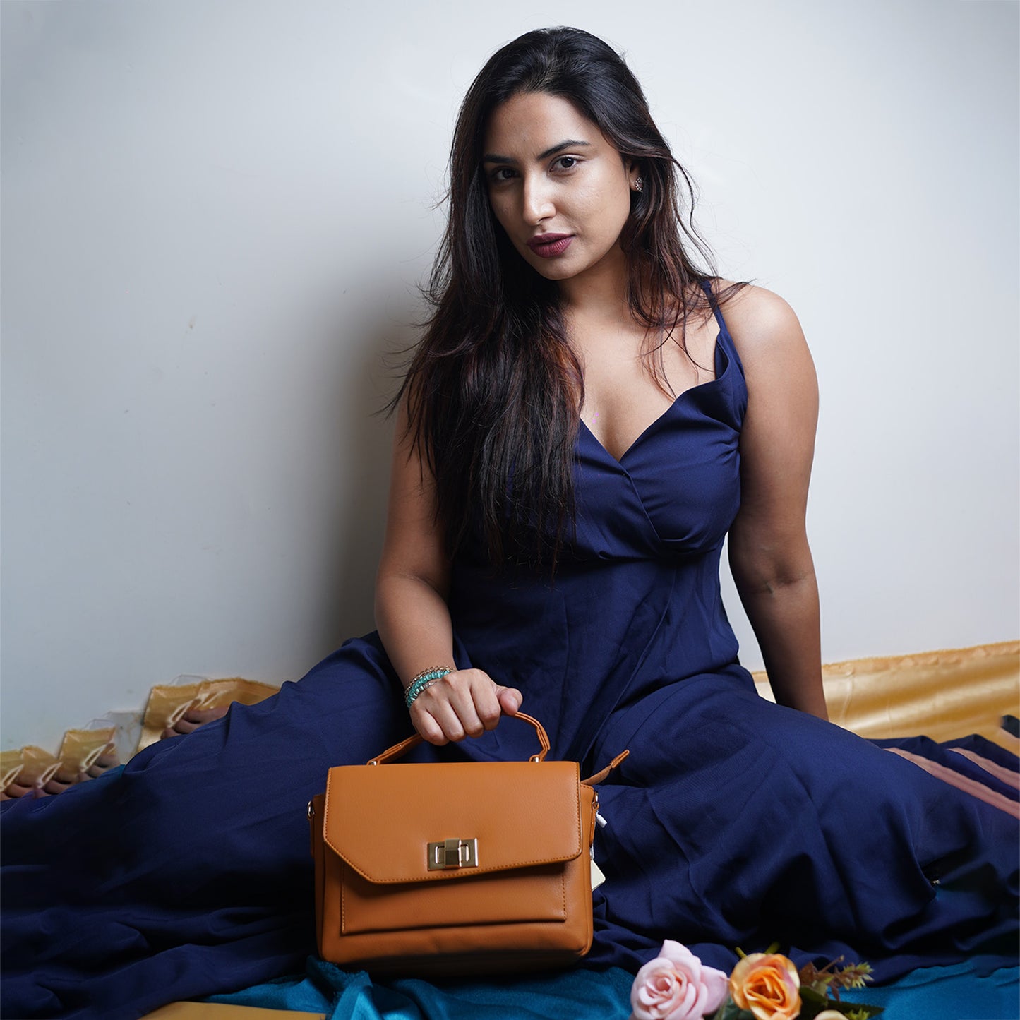 Bagmire |Women's Sling Bag With Adjustable Crossbody Strap-Brown