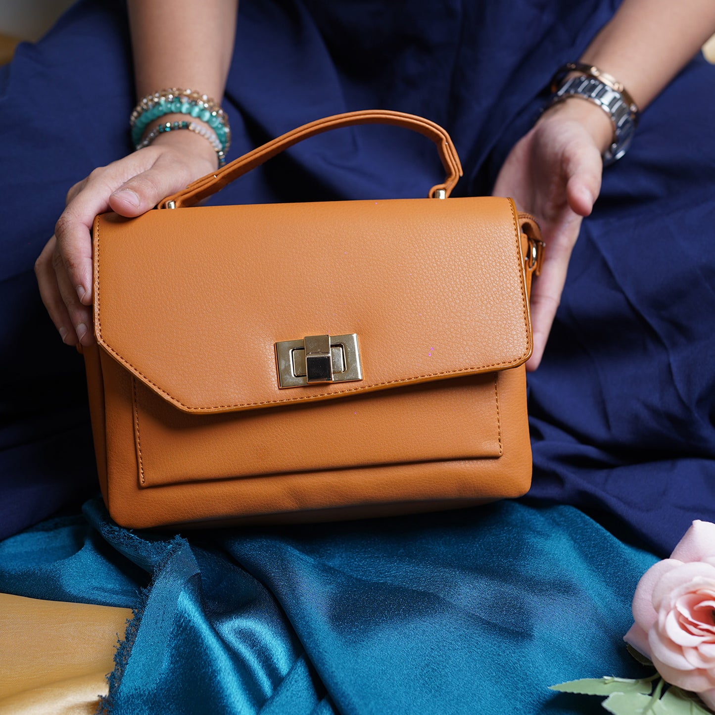 Bagmire |Women's Sling Bag With Adjustable Crossbody Strap-Brown