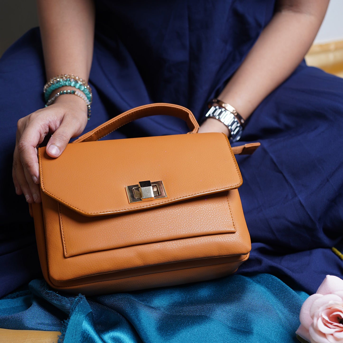 Bagmire |Women's Sling Bag With Adjustable Crossbody Strap-Brown