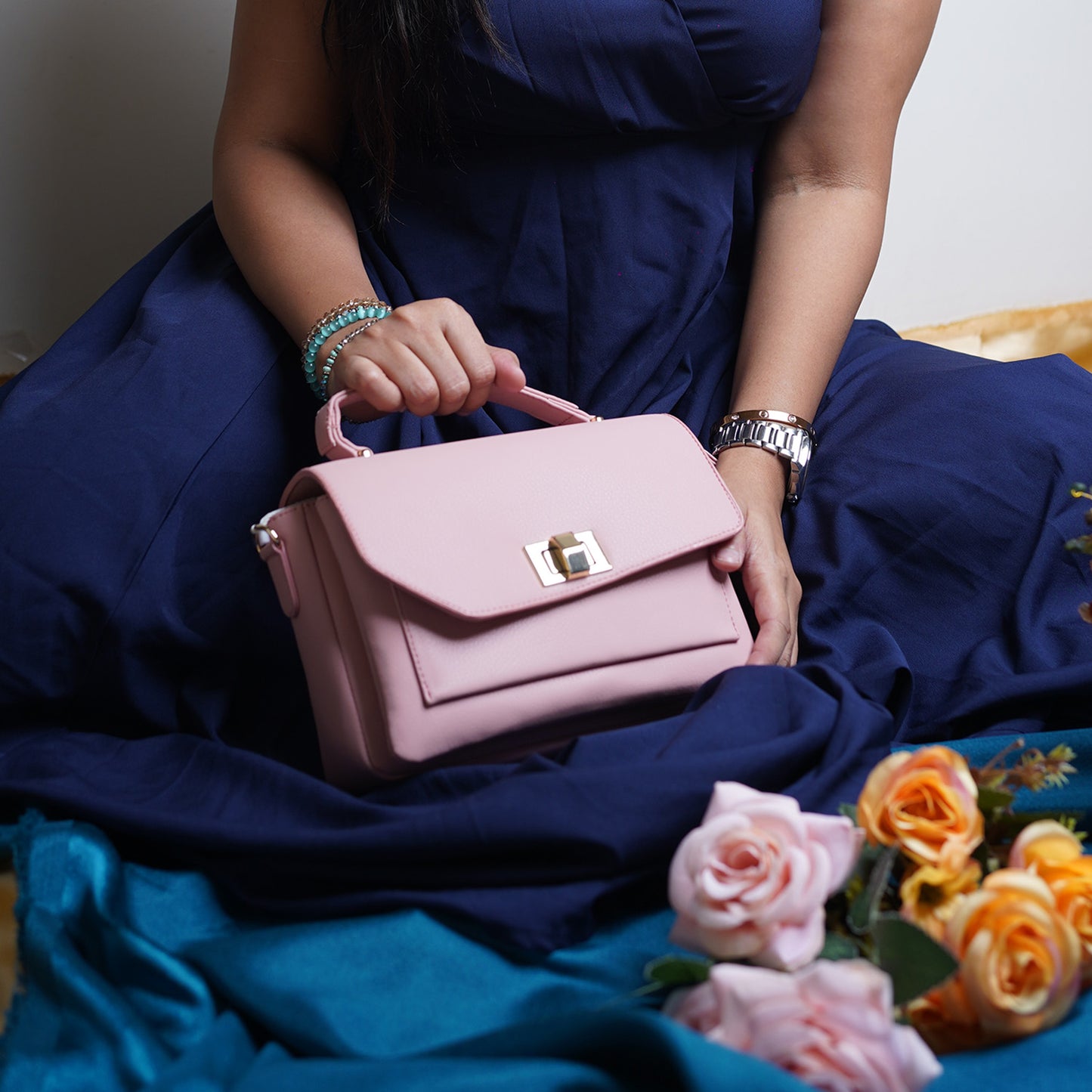 Bagmire |Women's Sling Bag With Adjustable Crossbody Strap-Pink