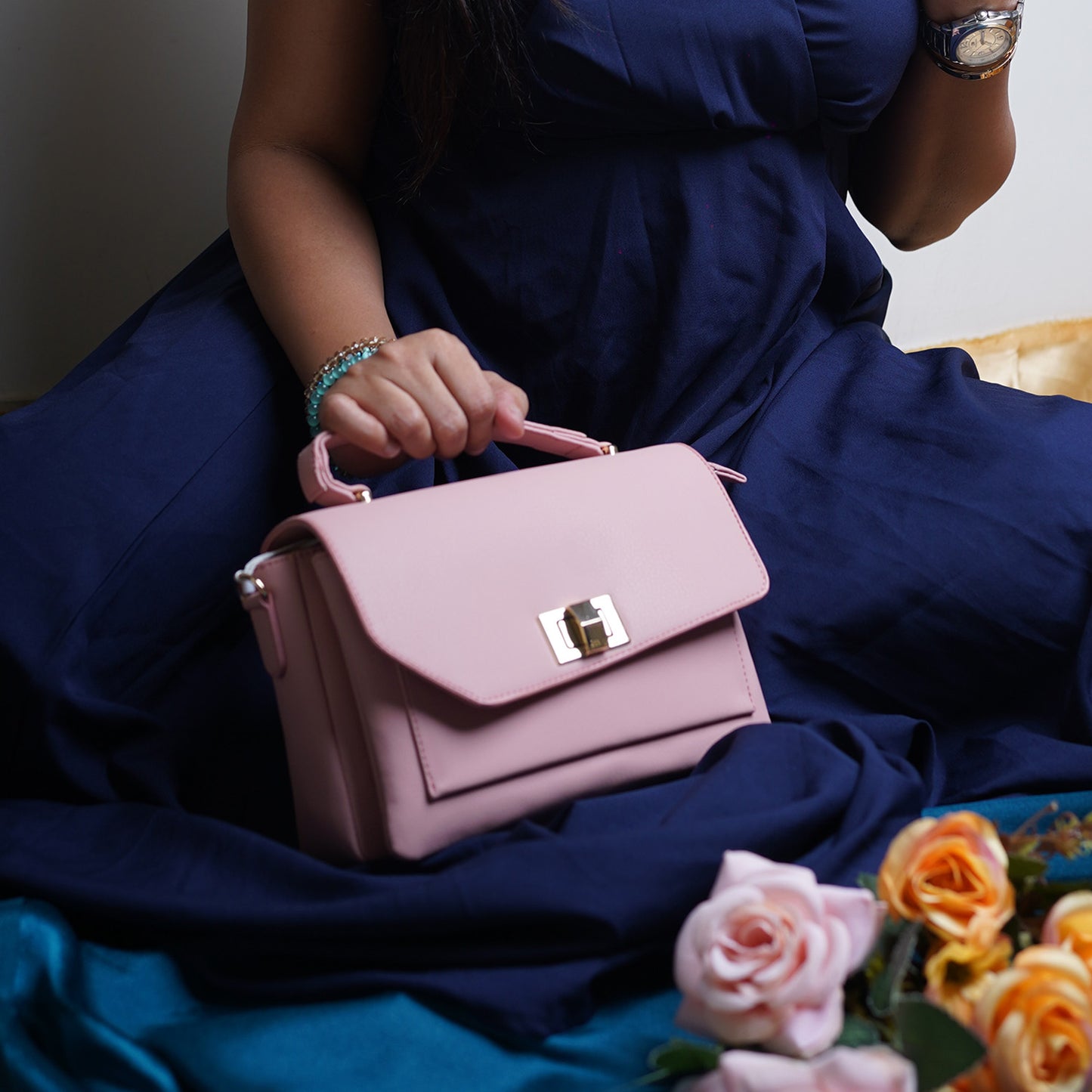 Bagmire |Women's Sling Bag With Adjustable Crossbody Strap-Pink