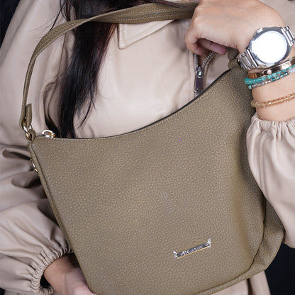 Modern Faux Leather Hobo & Crossbody Bag-Adjustable Strap For Everyday Style-Brownn