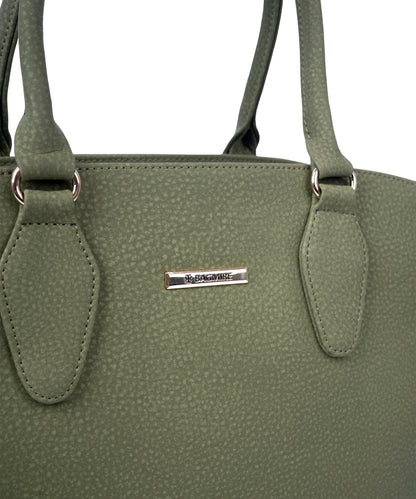 Bagmire Elegant Green Women's Handbag - Stylish PU Leather Shoulder Bag & Tote for Daily Use