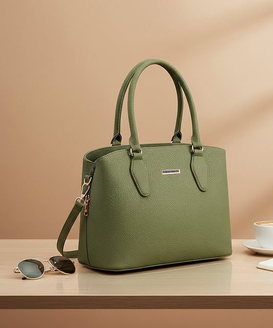 Bagmire Elegant Green Women's Handbag - Stylish PU Leather Shoulder Bag & Tote for Daily Use