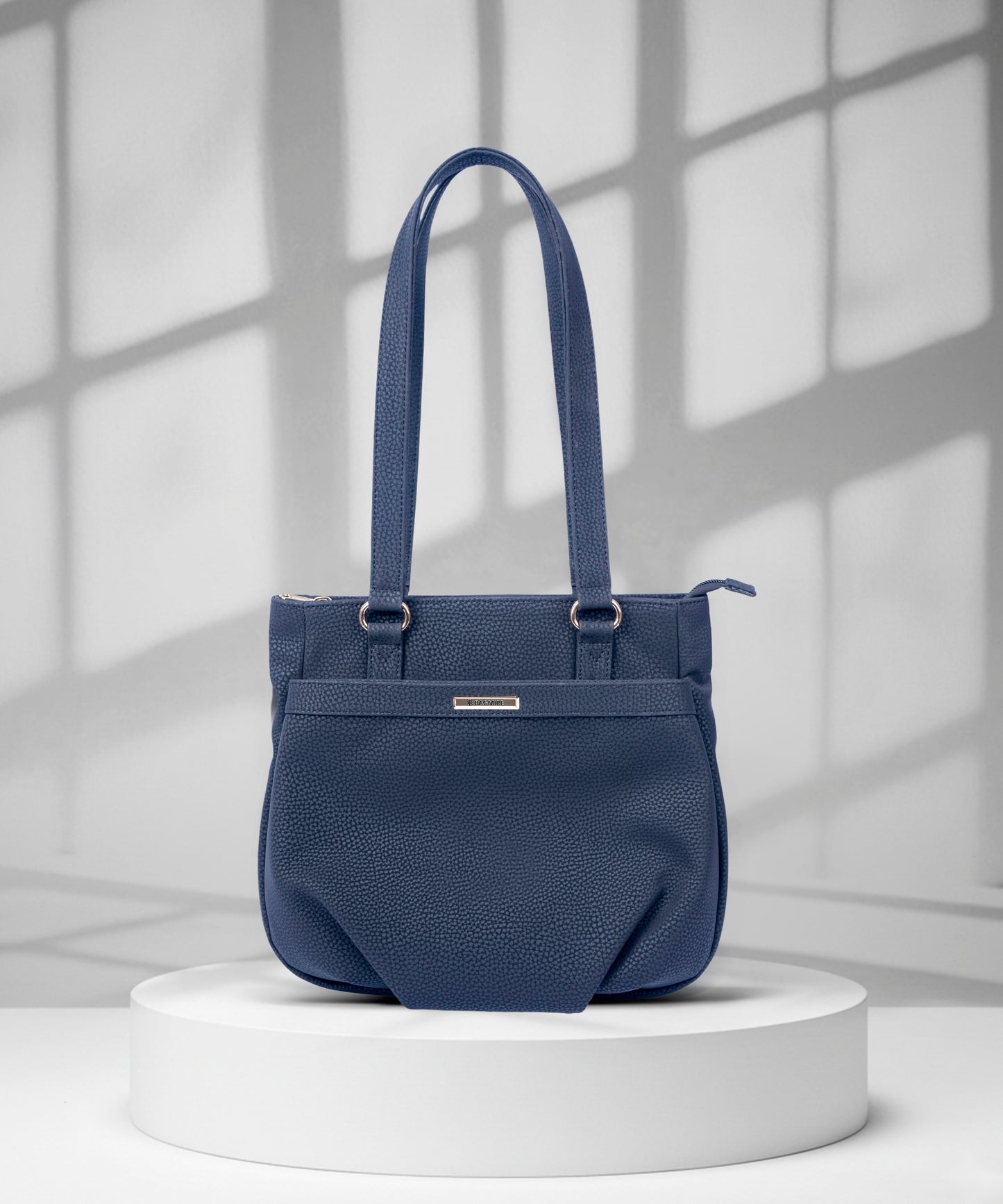 Bagmire Chic Navy Hobo Bag - Versatile PU Leather Shoulder Purse for Daily Essentials