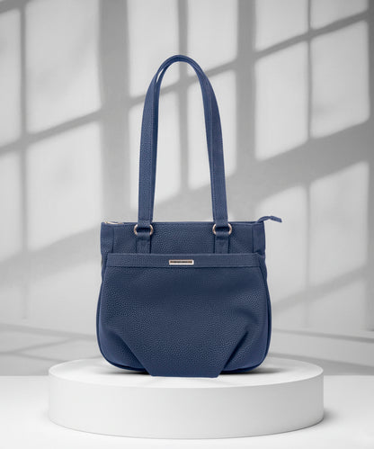 Bagmire Chic Navy Hobo Bag - Versatile PU Leather Shoulder Purse for Daily Essentials