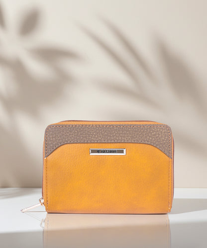 Bagmire Compact Two-Tone PU Leather Zip Wallet - Essential Card & Coin Organizer for Ladies