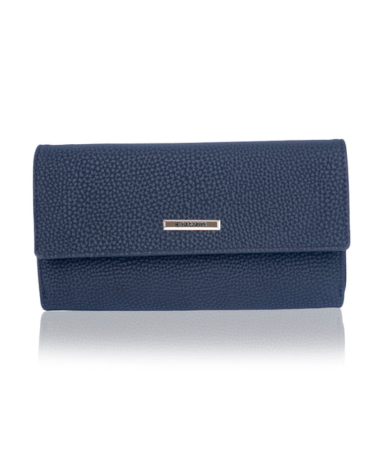 Bagmire Navy Blue Women's Clutch Wallet with Detachable Strap - Stylish PU Leather Crossbody Purse