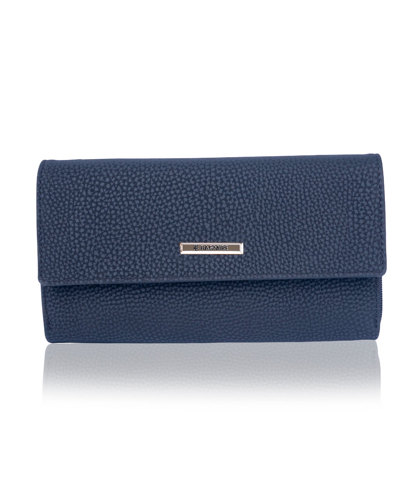 Bagmire Navy Blue Women's Clutch Wallet with Detachable Strap - Stylish PU Leather Crossbody Purse