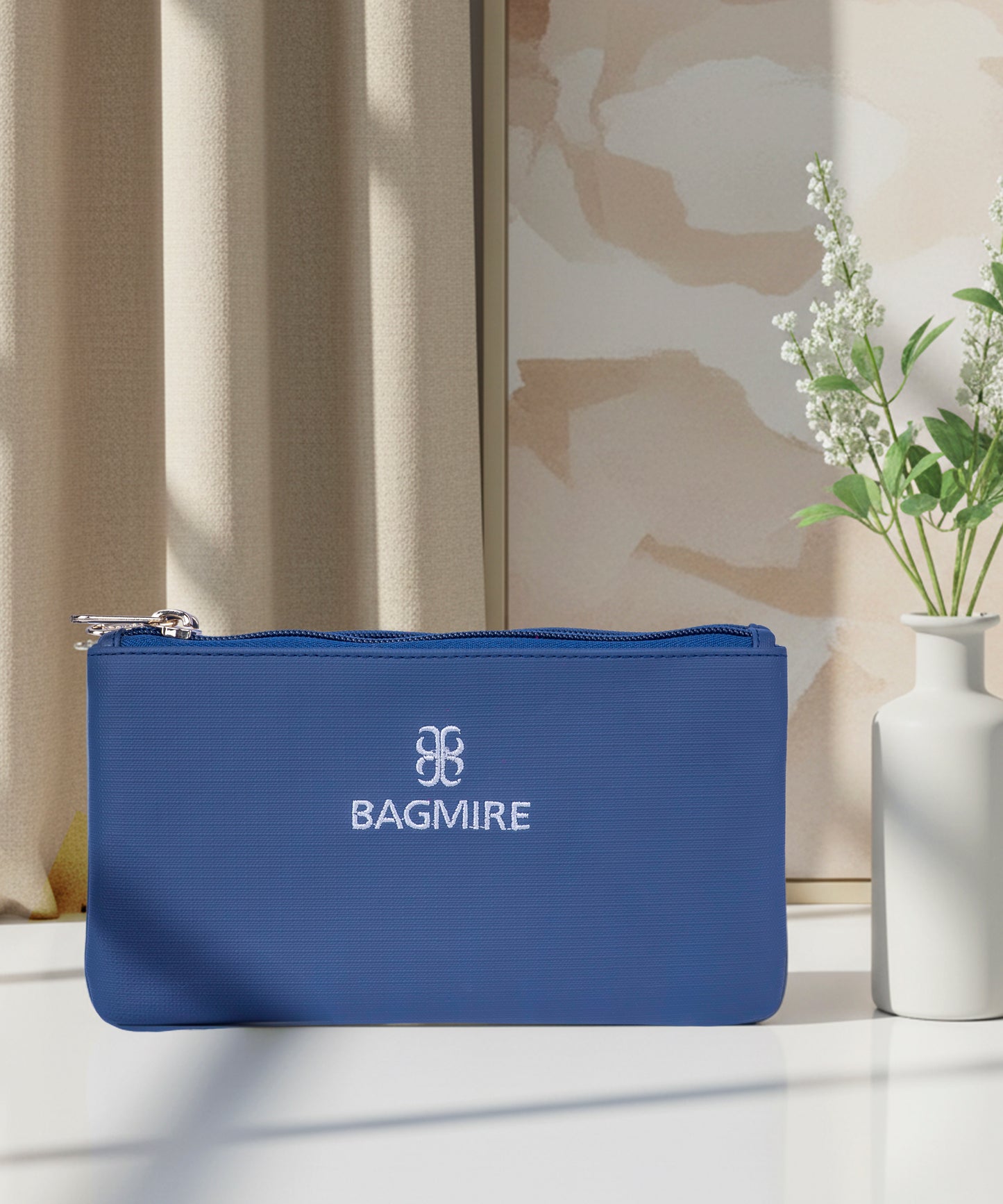 Bagmire Multi-Compartment Wristlet Pouch - Stylish PU Leather Clutch with Zipper Pockets
