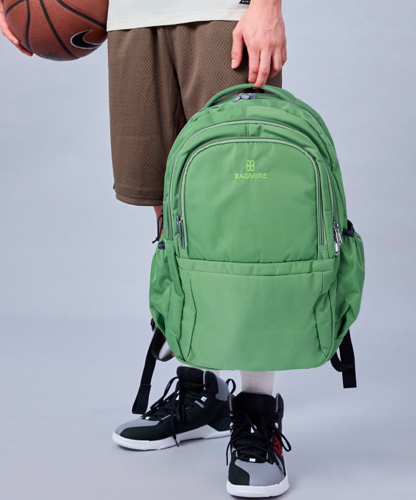 Bagmire Lime Green Waterproof Daypack | Vibrant Multi-Compartment College & Casual Backpack