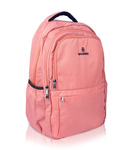 Bagmire Blush Pink Waterproof Backpack | Stylish Laptop School Bag for Women/Girls