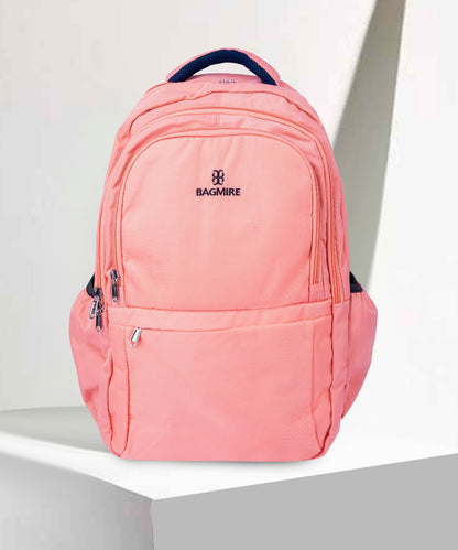 Bagmire Blush Pink Waterproof Backpack | Stylish Laptop School Bag for Women/Girls