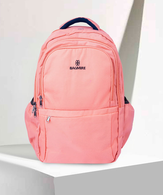 Bagmire Blush Pink Waterproof Backpack | Stylish Laptop School Bag for Women/Girls
