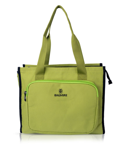 Bagmire Olive Green Waterproof Tote Bag | Stylish Reusable Shopping & Daily Carry Bag