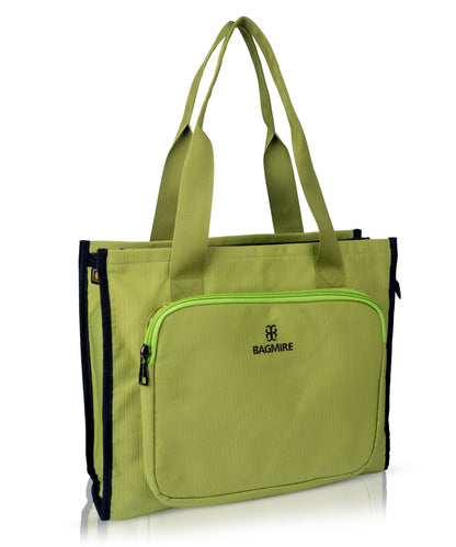 Bagmire Olive Green Waterproof Tote Bag | Stylish Reusable Shopping & Daily Carry Bag