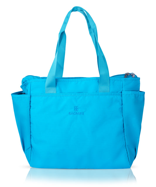 Bagmire Lightweight Waterproof Tote Bag | Durable, Foldable & Travel-Ready Carry-All with Dual Side Bottle Pockets