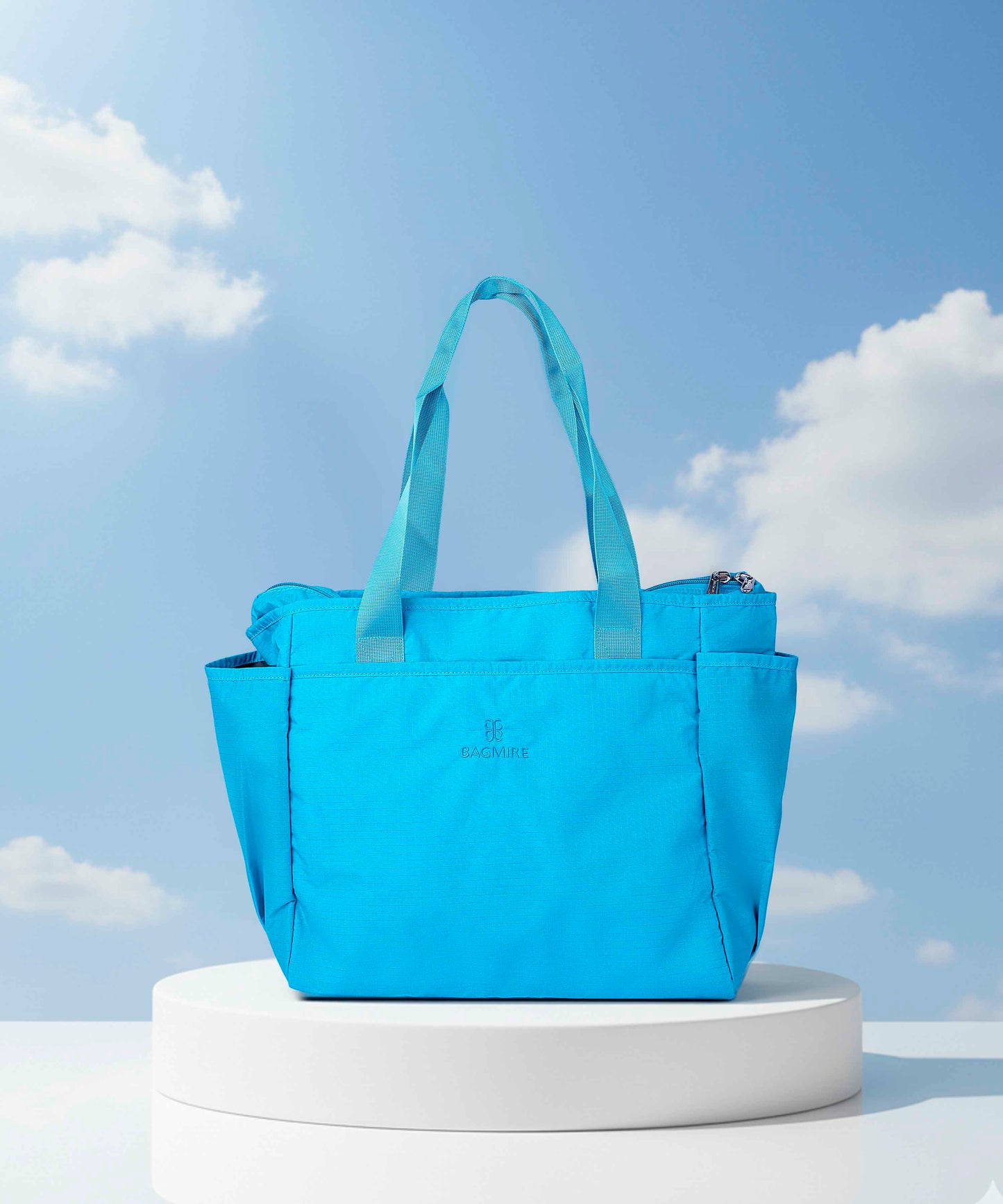 Bagmire Lightweight Waterproof Tote Bag | Durable, Foldable & Travel-Ready Carry-All with Dual Side Bottle Pockets