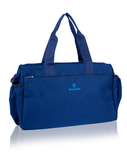 Bagmire Blue Waterproof Travel Duffle Bag- Durable, Lightweight Gym Tote with Detachable Shoulder Strap