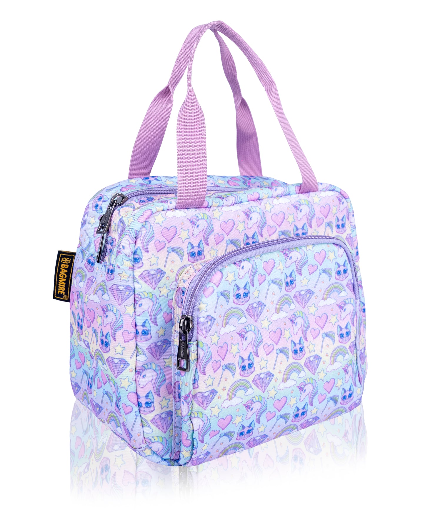 Unicorn Insulated Lunch Bag for Girls – Waterproof, Dual Compartments, Foil Lining | BAGMIRE