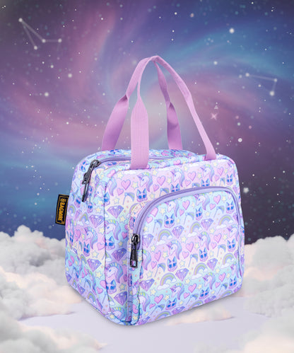 Unicorn Insulated Lunch Bag for Girls – Waterproof, Dual Compartments, Foil Lining | BAGMIRE