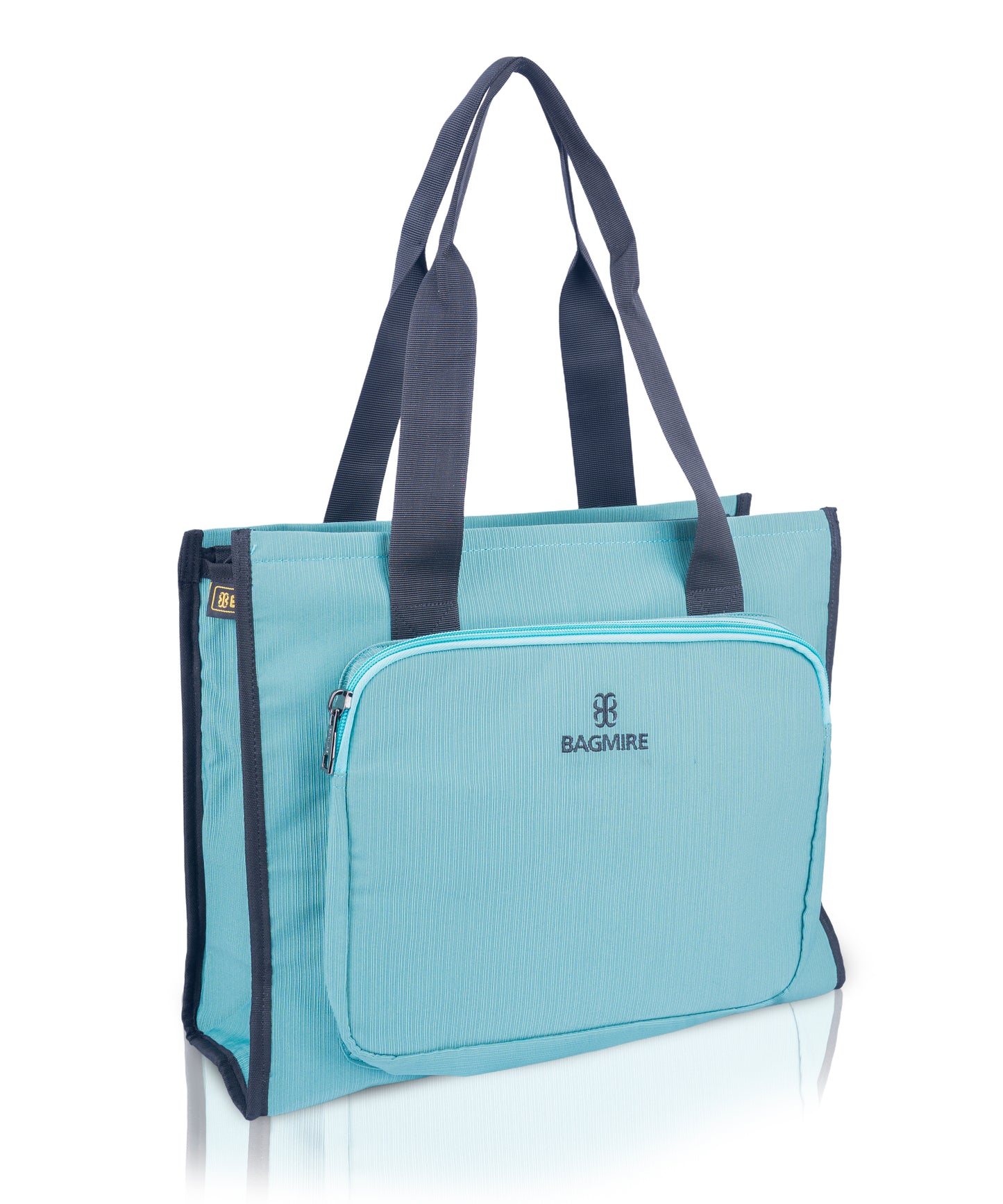 Lightweight Teal Carryall Tote with Zipper Pocket – Bagmire Durable & Waterproof Shoulder Bag