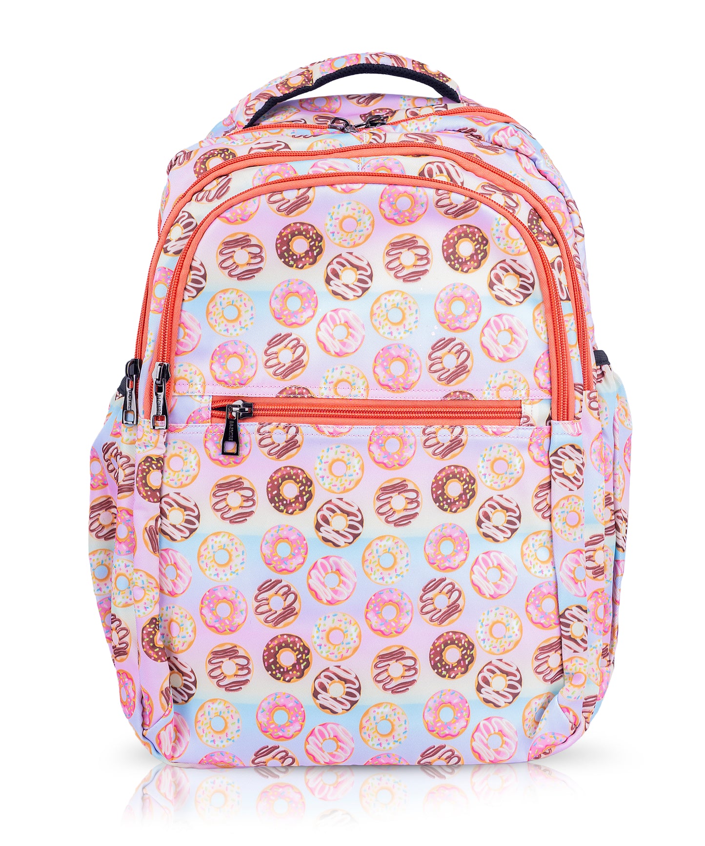 Girls' Donut Print Backpack 18 Inch - Cute, Lightweight, Waterproof School Bag Bagmire