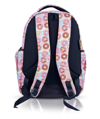 Girls' Donut Print Backpack 18 Inch - Cute, Lightweight, Waterproof School Bag Bagmire