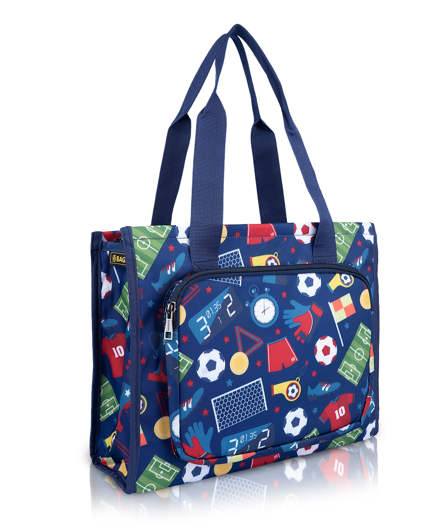 Boys' Soccer/Football Print Tote Bag - Art, Picnic, Sports Gear Carrier | Waterproof Bagmire