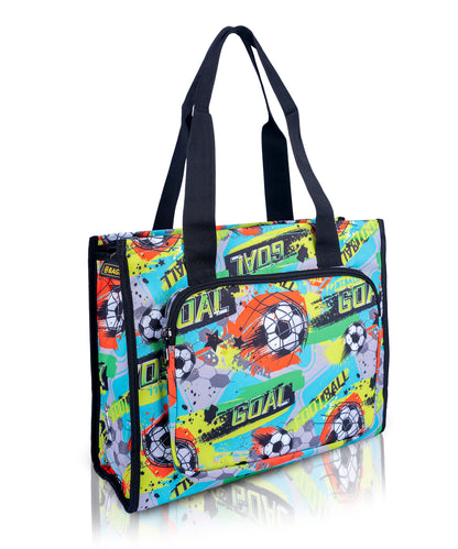 Boys' Graffiti Soccer Tote Bag - Art Carrier, Picnic & Outing Bag | Waterproof Bagmire