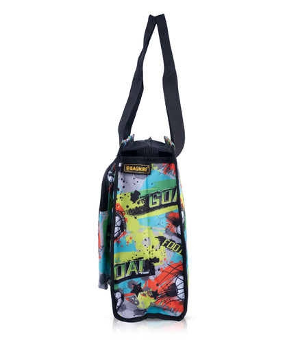 Boys' Graffiti Soccer Tote Bag - Art Carrier, Picnic & Outing Bag | Waterproof Bagmire