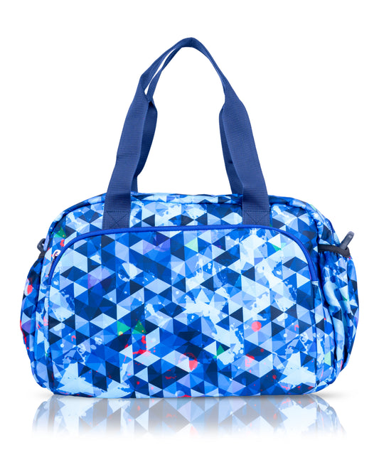 Waterproof Geometric Duffle Bag - Spacious Travel, Gym & Picnic Bagmire