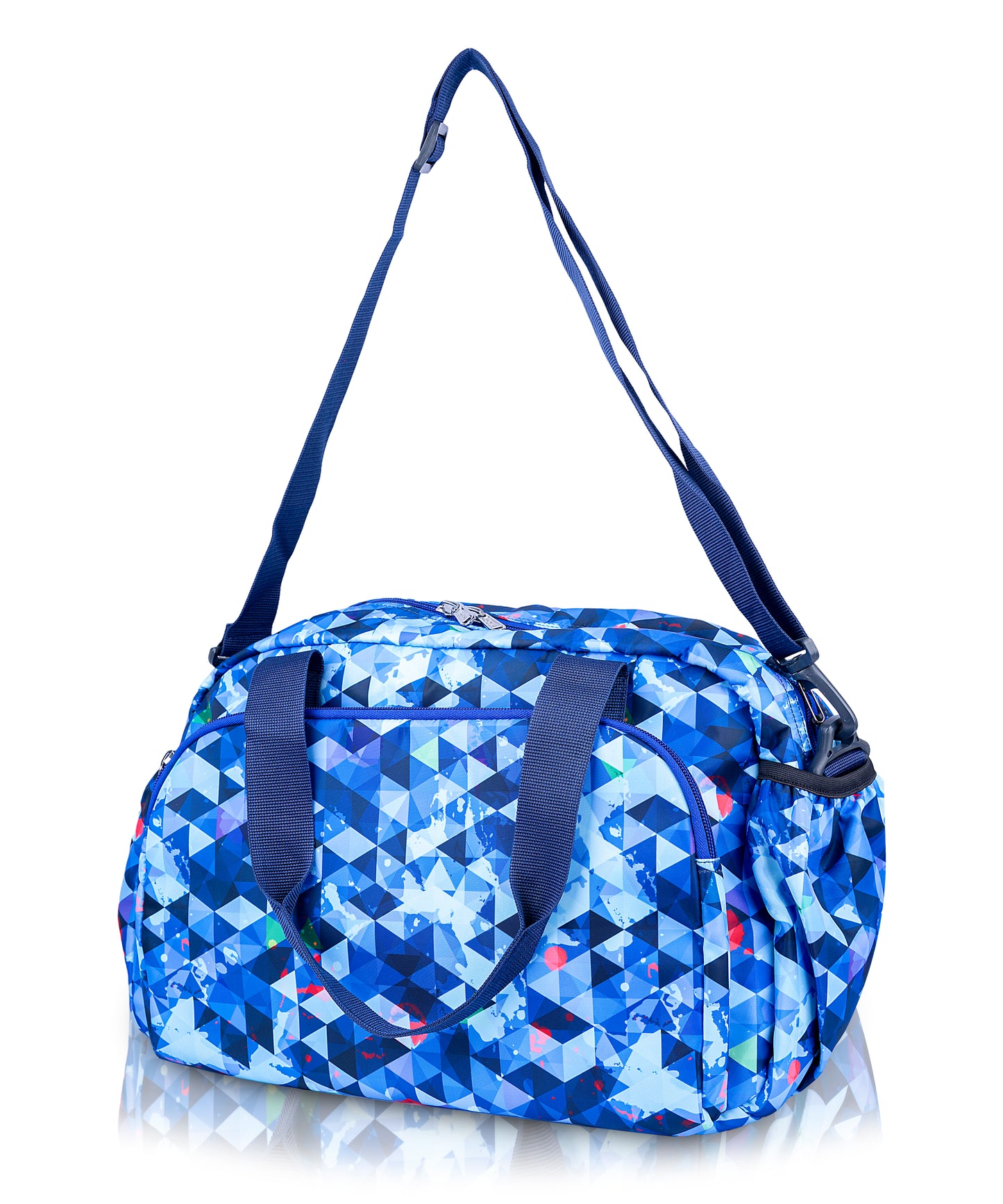 Waterproof Geometric Duffle Bag - Spacious Travel, Gym & Picnic Bagmire