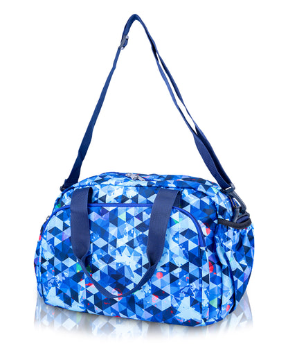 Waterproof Geometric Duffle Bag - Spacious Travel, Gym & Picnic Bagmire