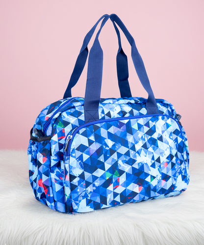 Waterproof Geometric Duffle Bag - Spacious Travel, Gym & Picnic Bagmire
